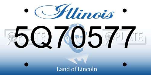 5Q70577 Illinois License Plate