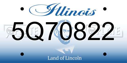 5Q70822 Illinois License Plate