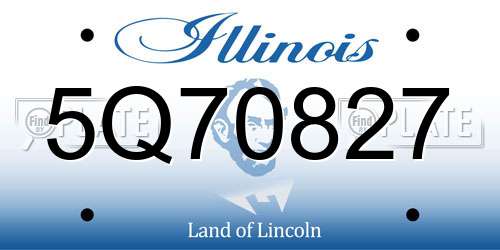 5Q70827 Illinois License Plate