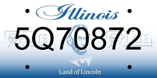 5Q70872 Illinois License Plate