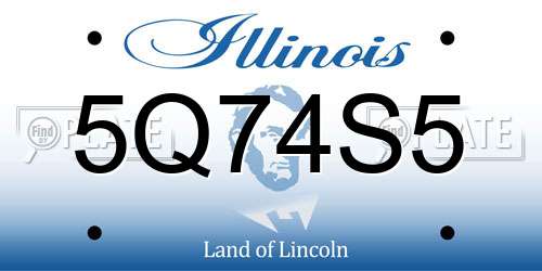 5Q74S5 Illinois License Plate