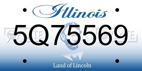 5Q75569 Illinois License Plate
