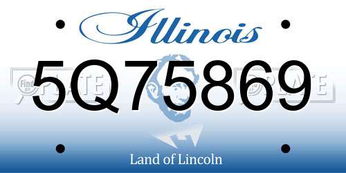 5Q75869 Illinois License Plate