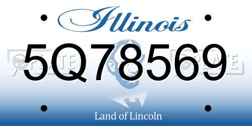 5Q78569 Illinois License Plate