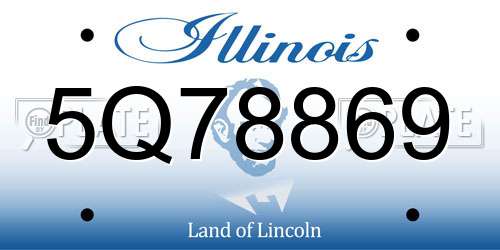 5Q78869 Illinois License Plate