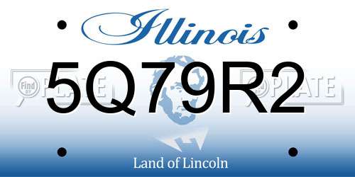 5Q79R2 Illinois License Plate
