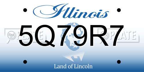 5Q79R7 Illinois License Plate