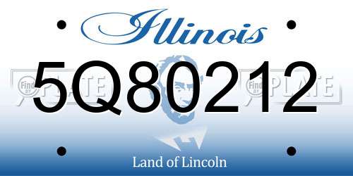 5Q80212 Illinois License Plate