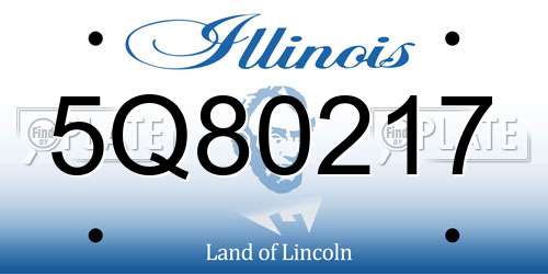 5Q80217 Illinois License Plate