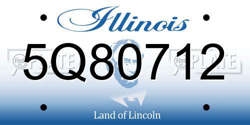 5Q80712 Illinois License Plate