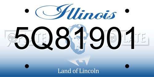 5Q81901 Illinois License Plate