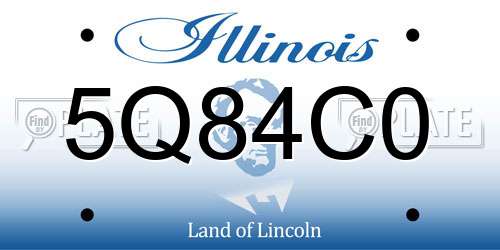 5Q84C0 Illinois License Plate