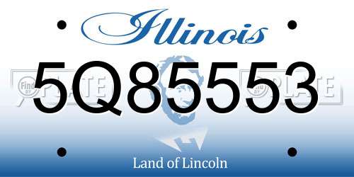 5Q85553 Illinois License Plate