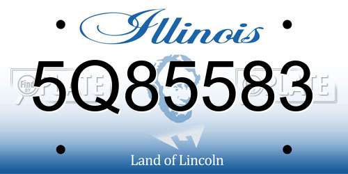 5Q85583 Illinois License Plate