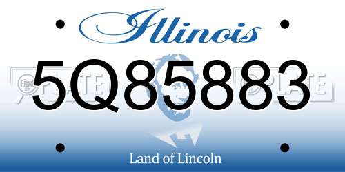 5Q85883 Illinois License Plate