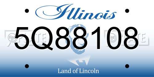 5Q88108 Illinois License Plate