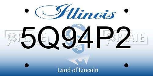 5Q94P2 Illinois License Plate