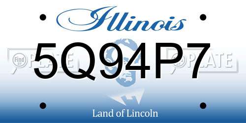 5Q94P7 Illinois License Plate