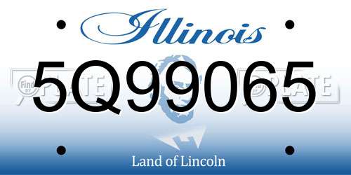 5Q99065 Illinois License Plate
