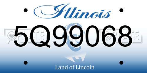5Q99068 Illinois License Plate