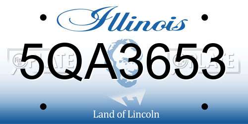 5QA3653 Illinois License Plate