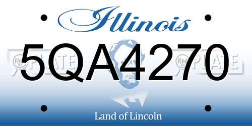 5QA4270 Illinois License Plate