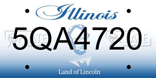 5QA4720 Illinois License Plate