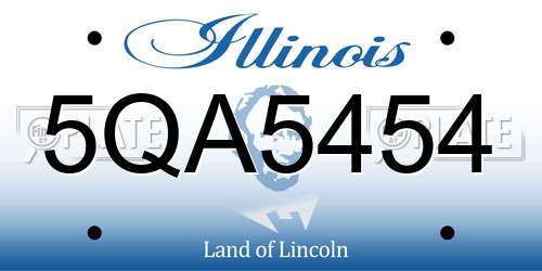 5QA5454 Illinois License Plate