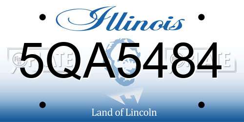 5QA5484 Illinois License Plate