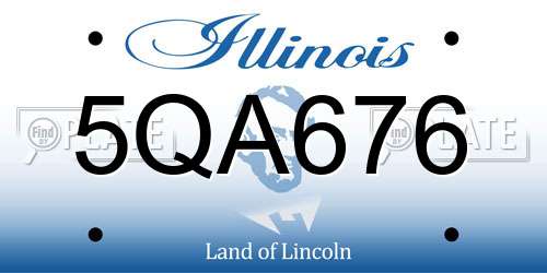 5QA676 Illinois License Plate