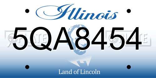 5QA8454 Illinois License Plate