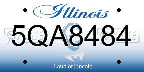 5QA8484 Illinois License Plate