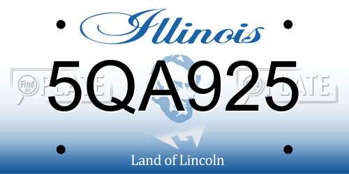 5QA925 Illinois License Plate