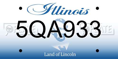 5QA933 Illinois License Plate