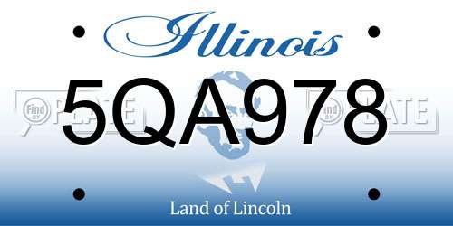 5QA978 Illinois License Plate