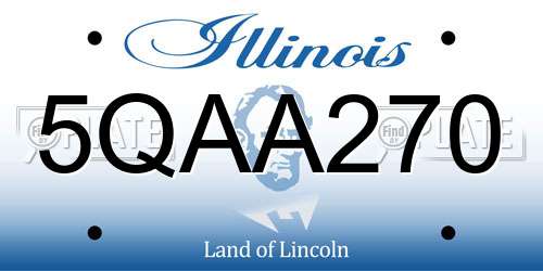 5QAA270 Illinois License Plate