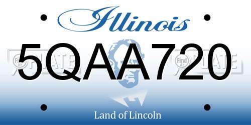 5QAA720 Illinois License Plate