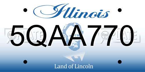 5QAA770 Illinois License Plate