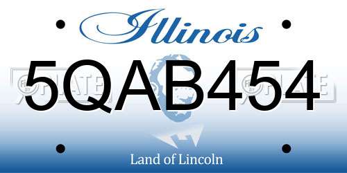 5QAB454 Illinois License Plate