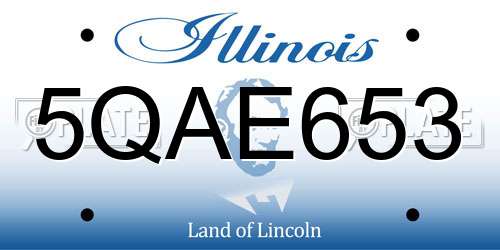 5QAE653 Illinois License Plate