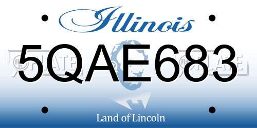 5QAE683 Illinois License Plate