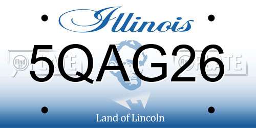 5QAG26 Illinois License Plate