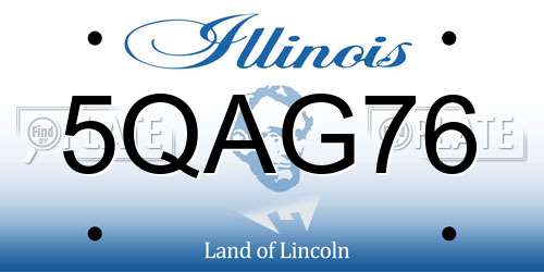5QAG76 Illinois License Plate