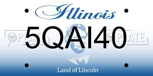 5QAI40 Illinois License Plate