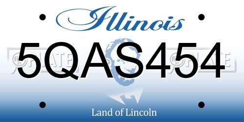 5QAS454 Illinois License Plate