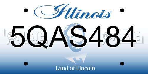 5QAS484 Illinois License Plate