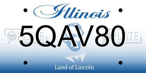 5QAV80 Illinois License Plate