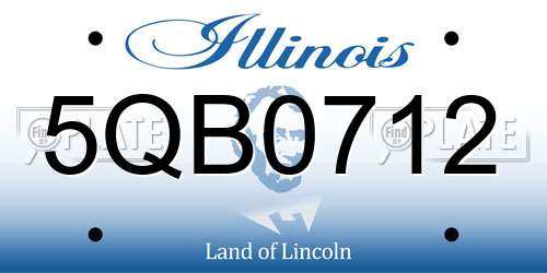 5QB0712 Illinois License Plate
