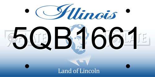 5QB1661 Illinois License Plate