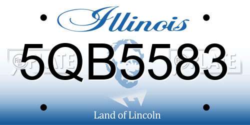 5QB5583 Illinois License Plate